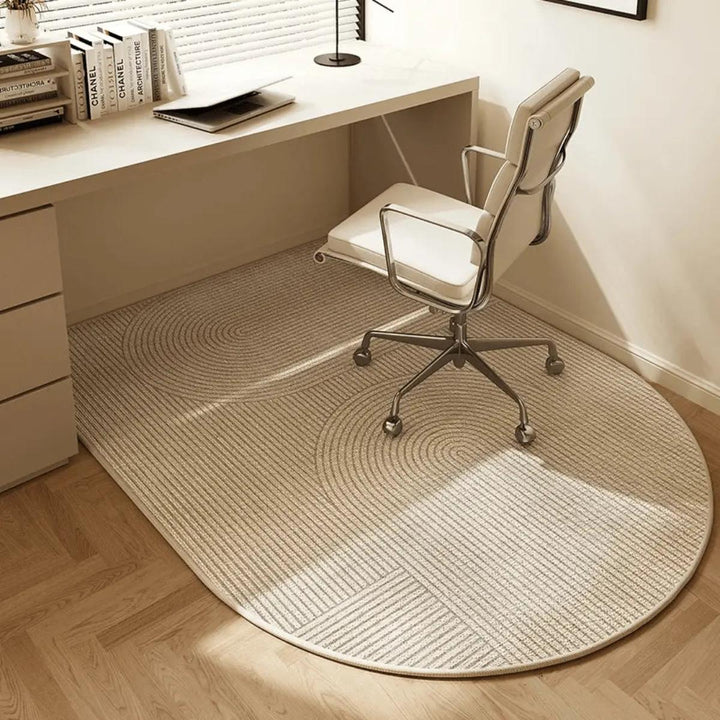 Anti-slip office chair mat designed for both hardwood and carpet surfaces.