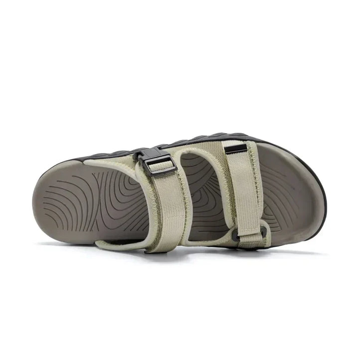Men's summer slides with an adjustable buckle, offering breathable casual footwear comfort.
