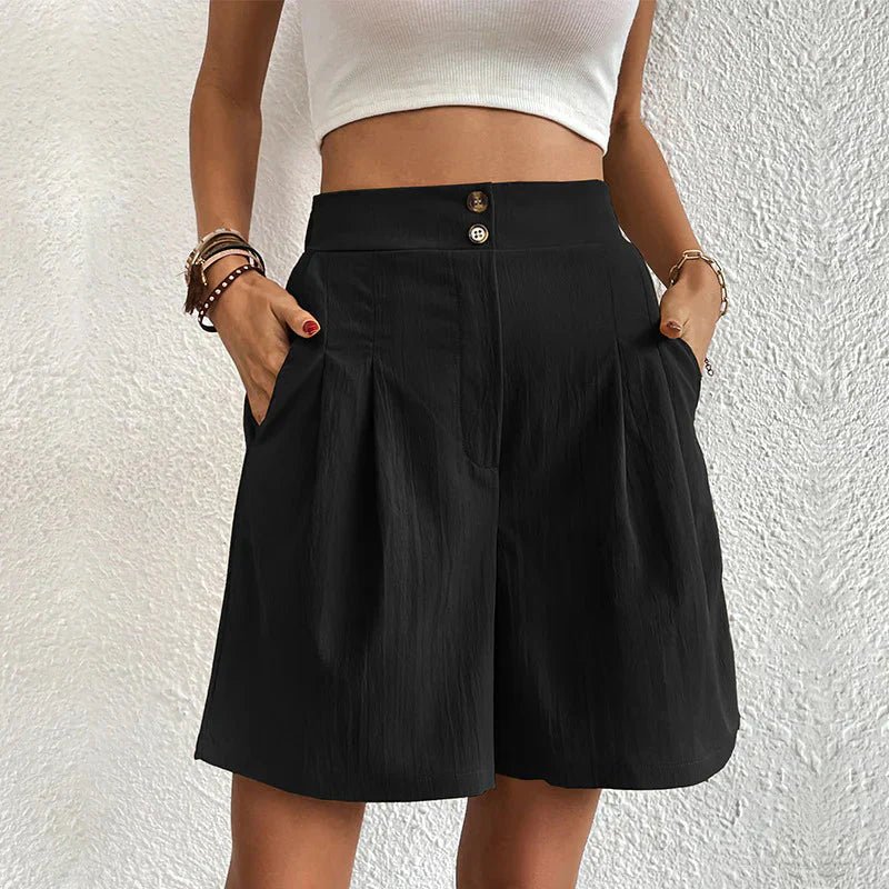 Women's High Waist Wide Leg Shorts