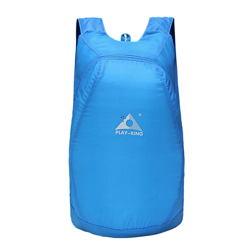Water-resistant 20L foldable backpack, unisex design for daily use.