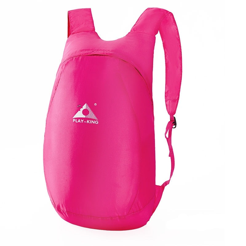 Lightweight 20L travel backpack, water-resistant for outdoor adventures.