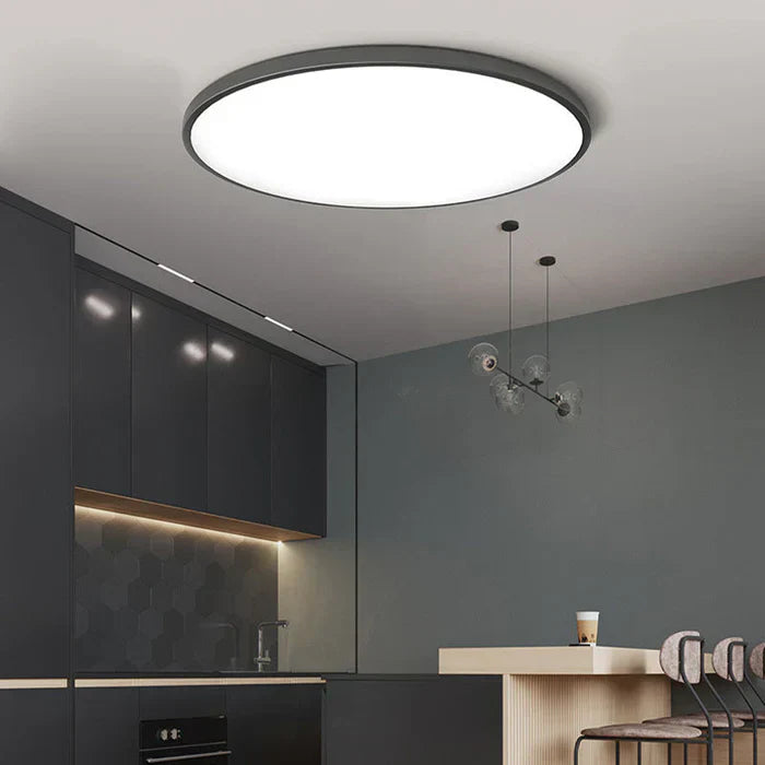 Sleek OrbGlow LED ceiling light, perfect for modern home interiors.