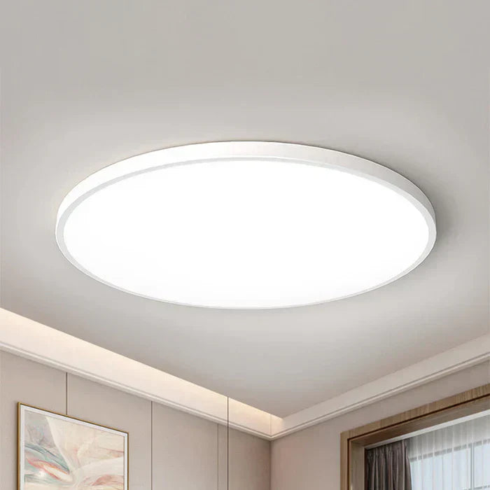 Detailed view of the OrbGlow LED ceiling light's unique orb shape and finish.