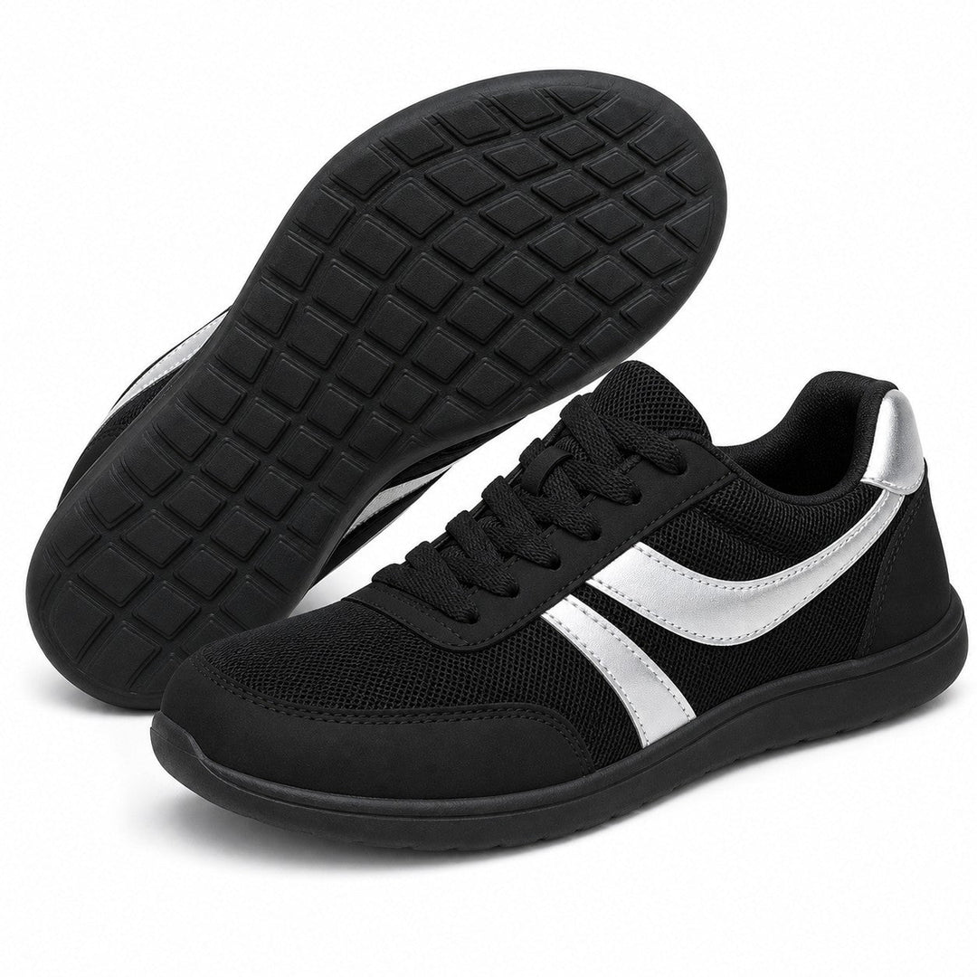 Lightweight women's walking shoes, engineered for roomy toe comfort and support.