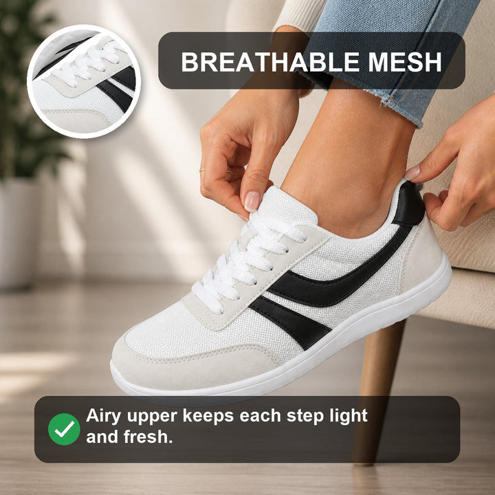 Supportive women's athletic shoes, lightweight & breathable for active daily comfort.