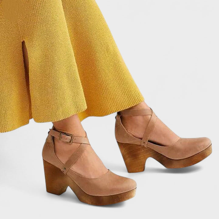 Side view of Orsola supportive high heel sandals, ideal for comfortable all-day wear.