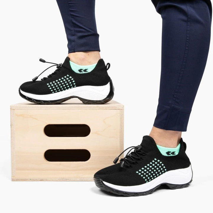 Healthcare-friendly women's comfort shoes, offering orthopedic support for daily wear & foot relief.