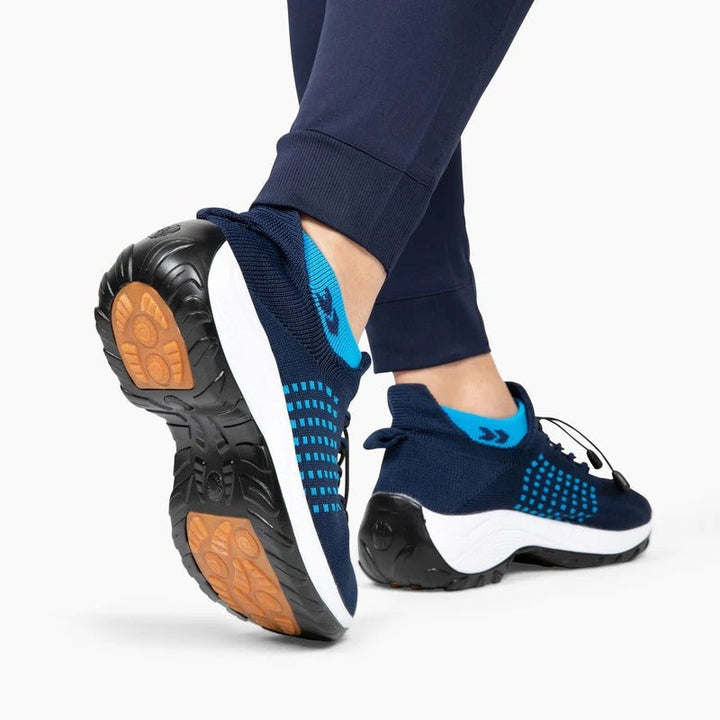 Active women's orthopedic comfort shoes, perfect for long walks & standing, with flexible design.