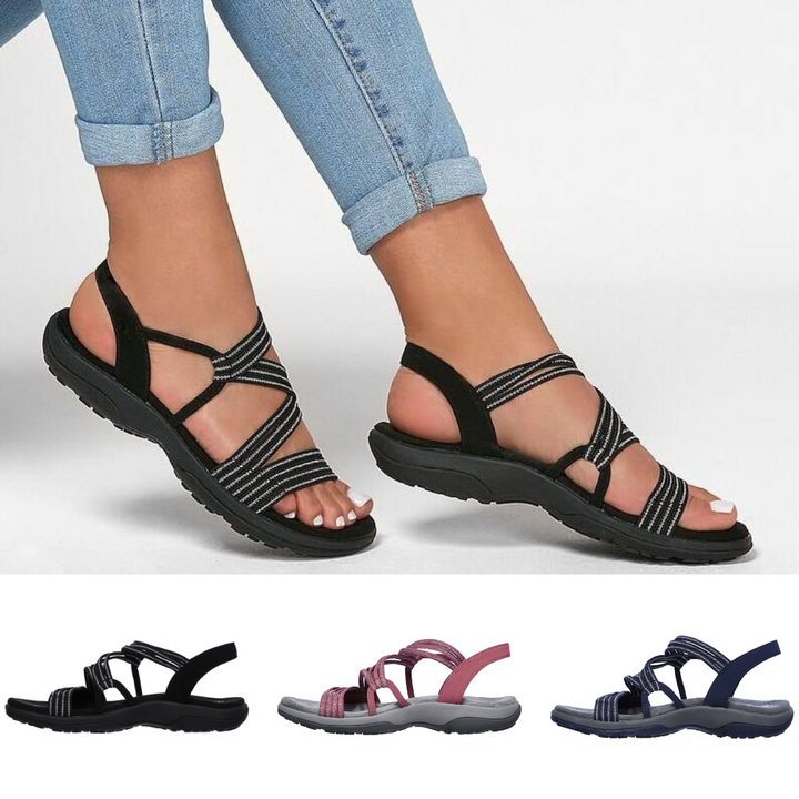 Stylish women's orthopaedic summer sandals with adjustable straps, perfect for casual wear & travel.