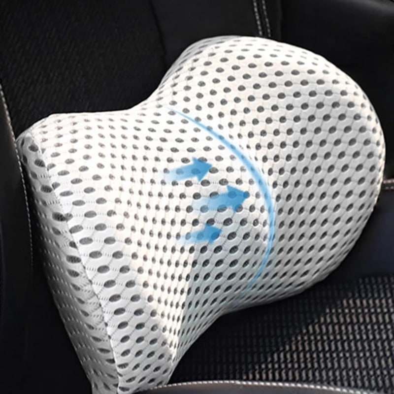 Ergonomic back support pillow for superior comfort, featuring dense memory foam for lasting lumbar relief.