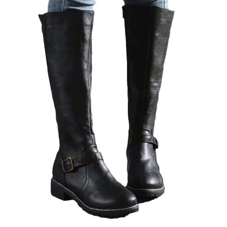 Elegant women's fall/winter orthopedic boots with adjustable buckles & full arch support for lasting comfort.