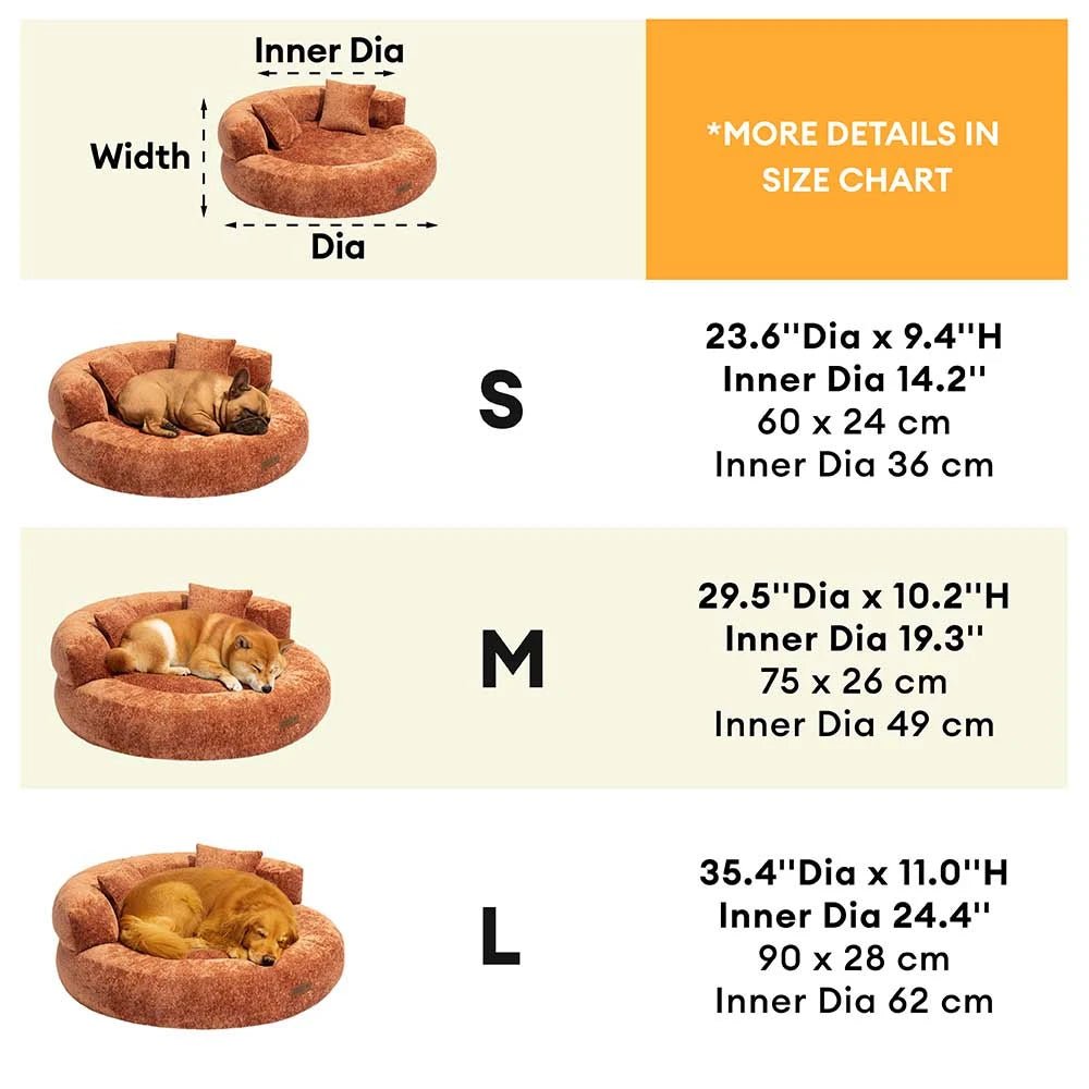 Durable & washable orthopedic donut dog bed, crafted from diamond velvet for lasting pet comfort & support.
