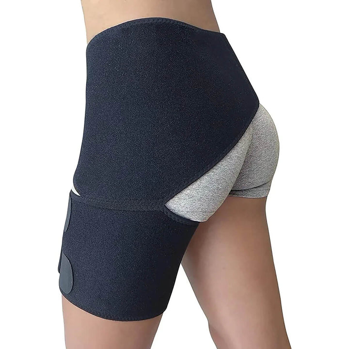Unisex hip stabilizer brace for sciatica and arthritis pain relief, providing firm orthopedic support.