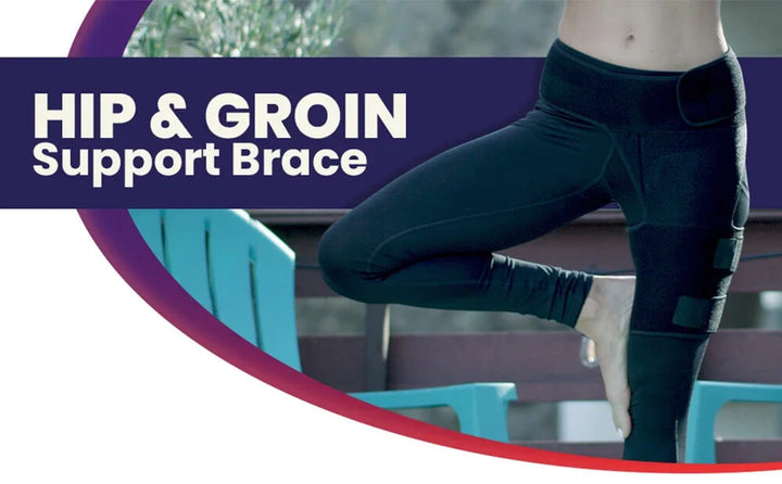 Orthopedic hip brace designed for injury prevention, lower back support, and joint stability.