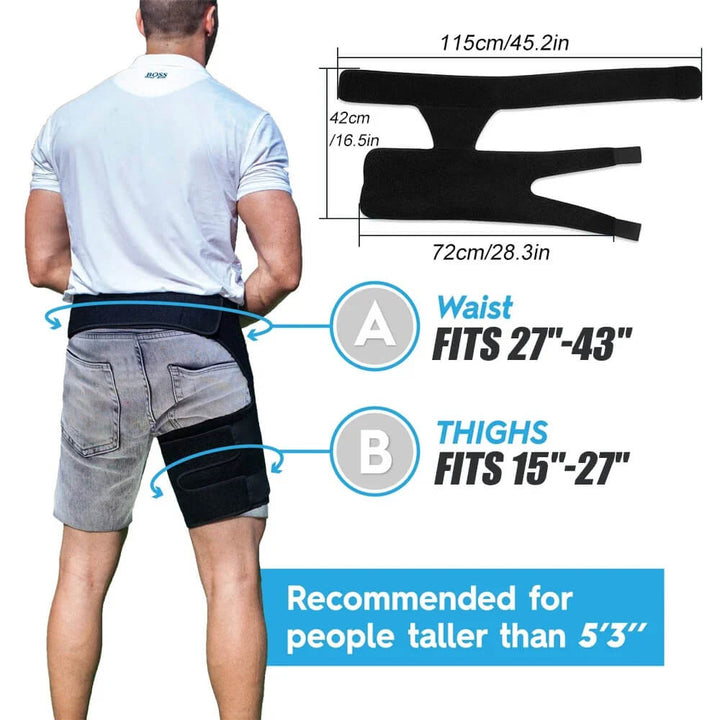 Lightweight hip compression brace for arthritis aid, promotes healing and reduces hip pain.