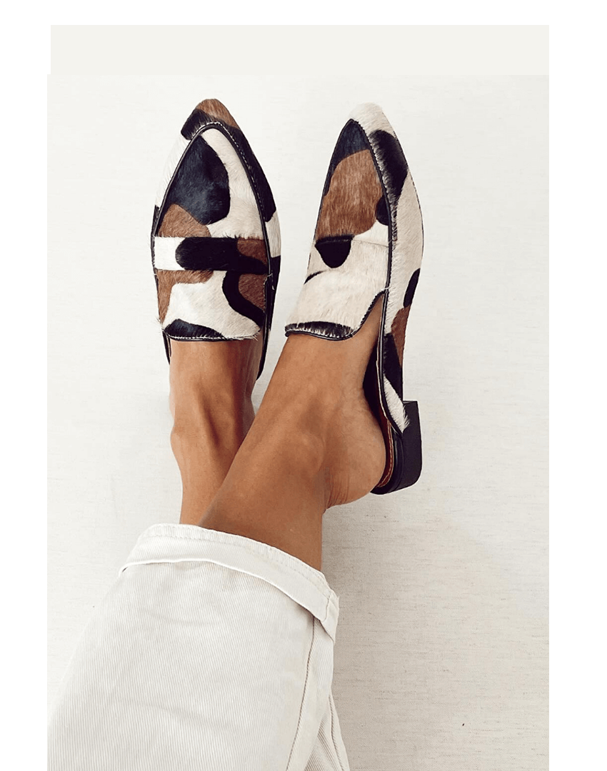 Stylish women's orthopedic animal print loafers with arch support, perfect for all-day comfort & everyday wear.
