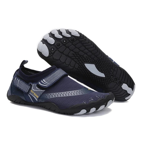 Men's orthopedic water shoes with non-slip sole, ideal for beach, hiking & aquatic activities.