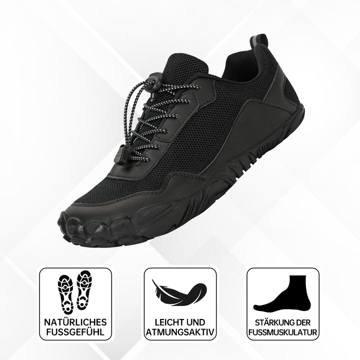 Therapeutic waterproof barefoot shoes to alleviate foot pain and discomfort.