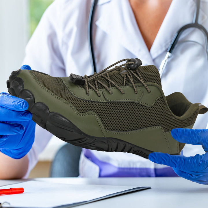 Comfortable orthopedic shoes with a barefoot feel for everyday wear.
