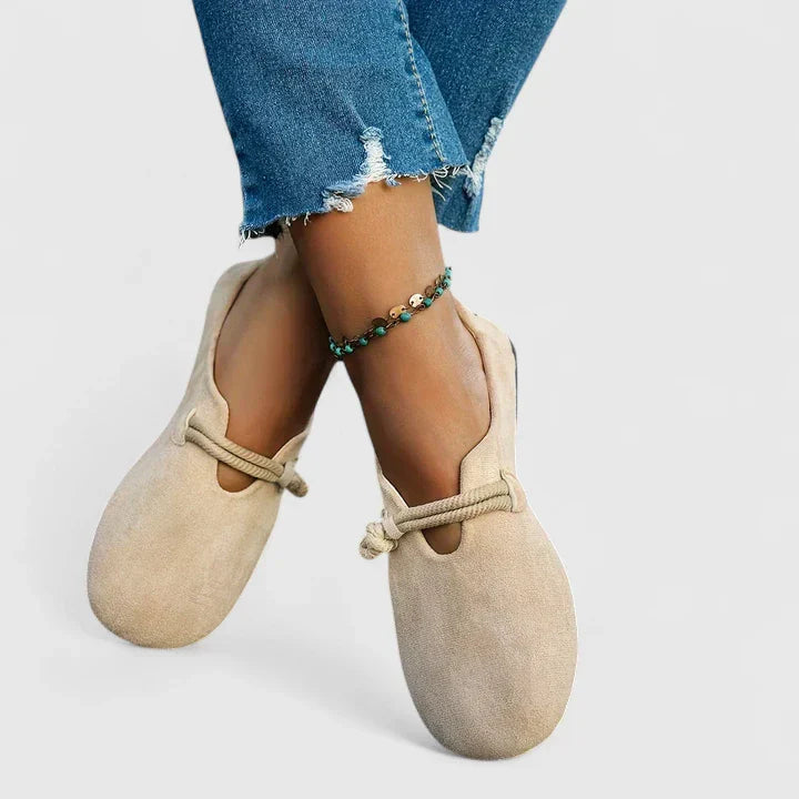 Stylish women's loafers with unique rope detail. Orthopedic design for comfortable daily wear & arch support.
