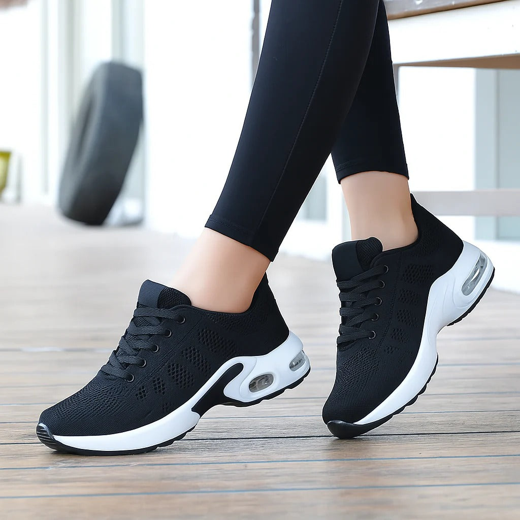 Everyday wear women's walking shoes, air cushioned for shock absorbing comfort & orthopedic support.