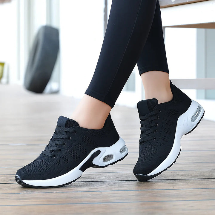 Everyday wear women's walking shoes, air cushioned for shock absorbing comfort & orthopedic support.
