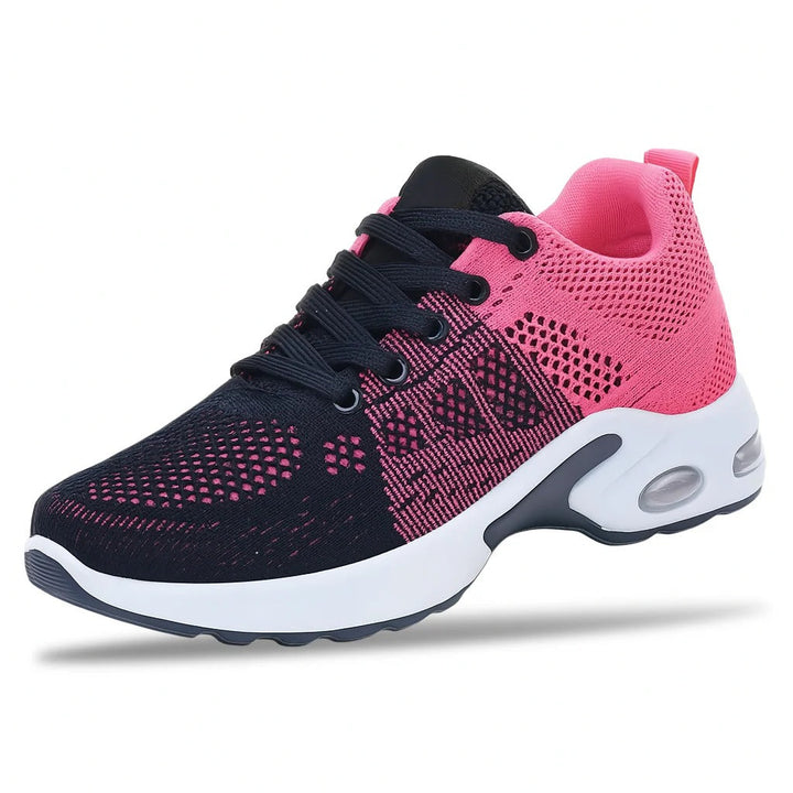Slip-resistant women's walking shoes with air cushion, ideal for active comfort & safety all day.