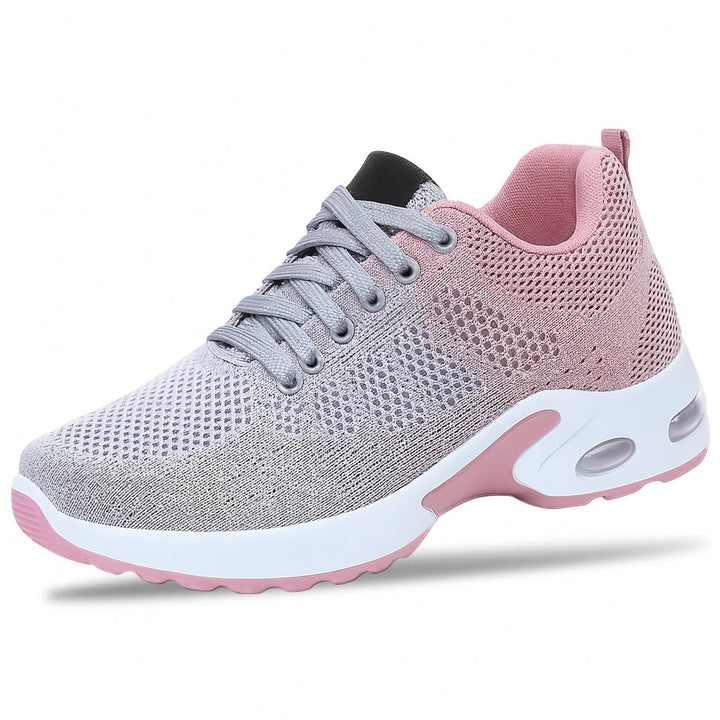 Casual athletic women's walking shoes, shock-absorbing & comfortable for active everyday wear.