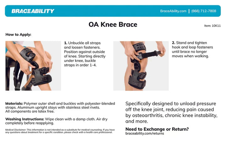 Adjustable men's knee brace providing customizable support for osteoarthritis, pain relief & joint stability.