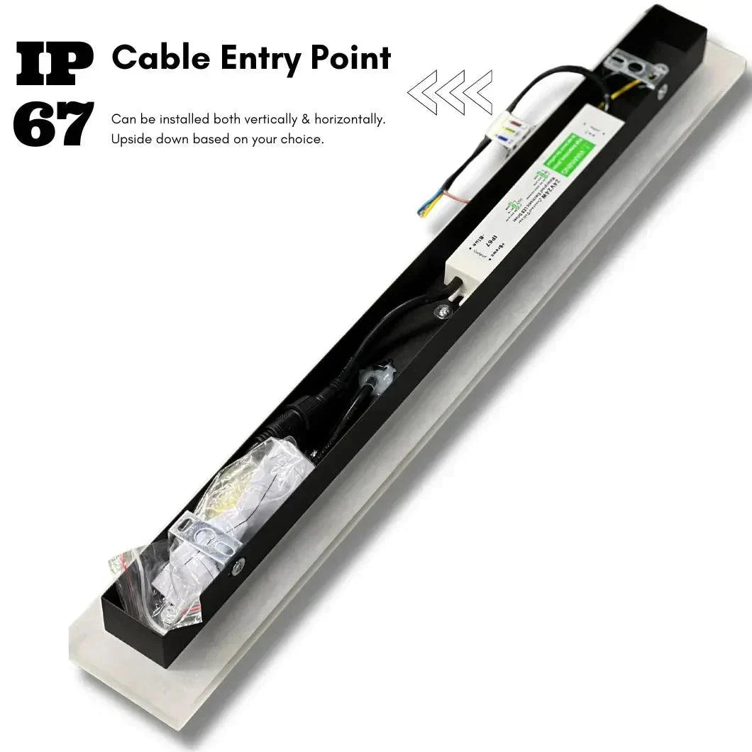 Easy-install modern LED outdoor wall light for versatile patio, garden & exterior lighting. Dimmable facade fixture.