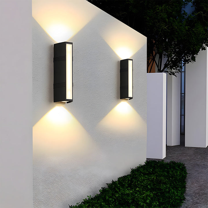 Enhance home decor with this minimalist black LED outdoor wall light fixture.