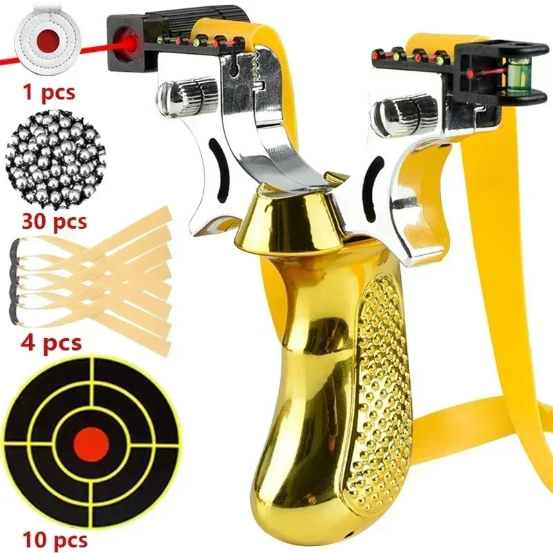 Enhance your aim with this durable outdoor shooting toy, featuring laser & secure grip.