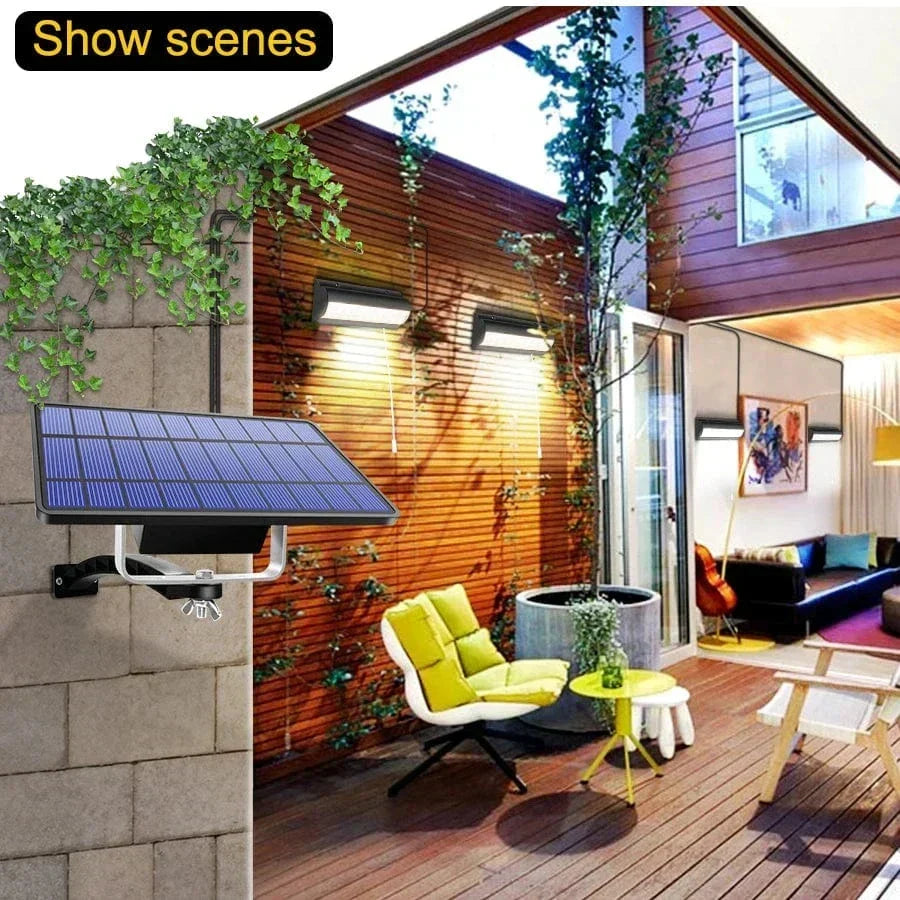 Versatile solar pendant light, elegant design enhances any outdoor garden or porch area.