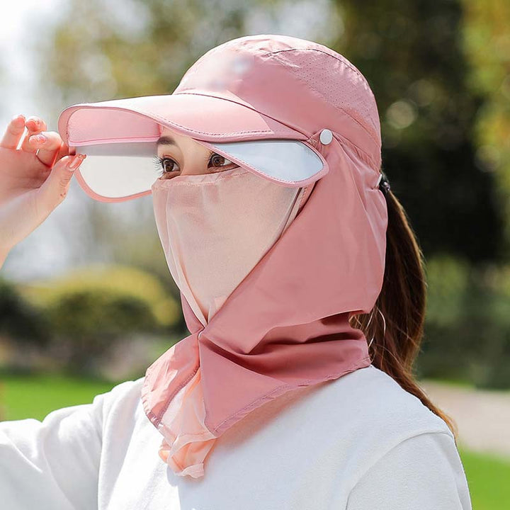 Unisex hiking hat featuring UPF 50+ sun protection, removable neck flap, ideal for summer adventures.