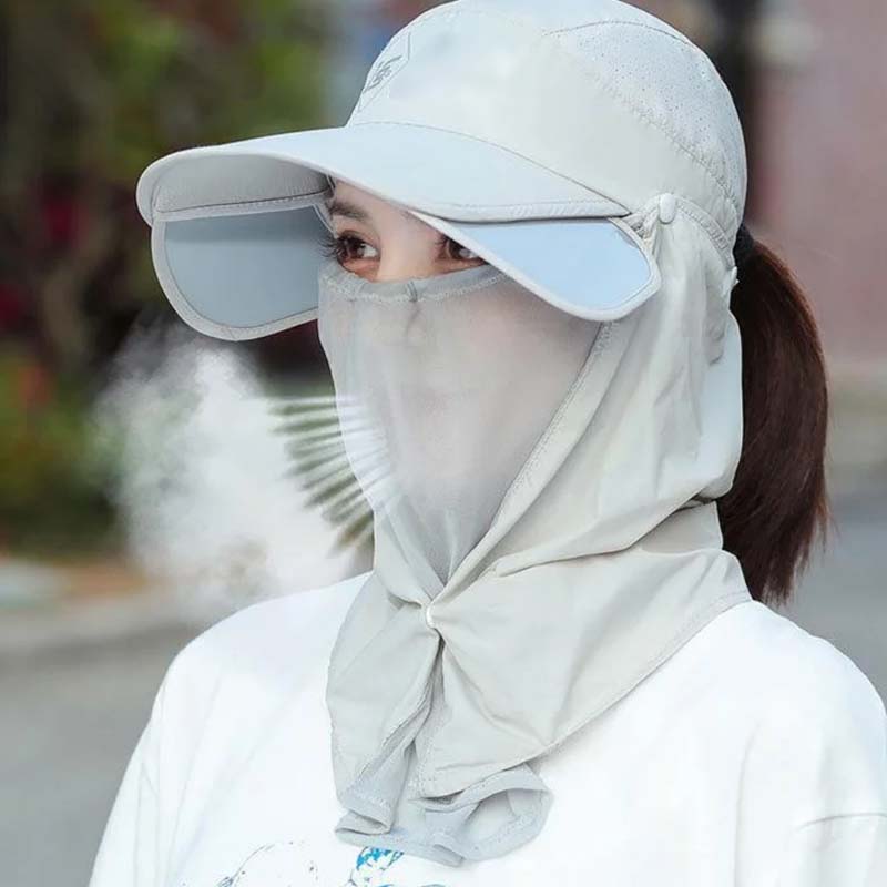 Breathable outdoor hat for men & women, UPF 50+ sun protection, wide brim, and neck flap.