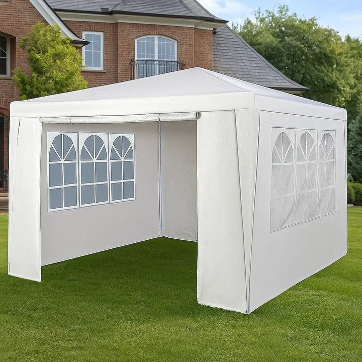 All-weather outdoor waterproof pavilion tent with removable sidewalls, perfect for events, garden & outdoor living.