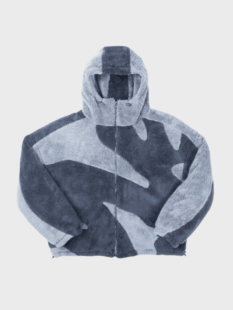 Stylish men's oversized full zip jacket with a relaxed fit. Versatile casual outerwear, perfect for fall/spring layering.