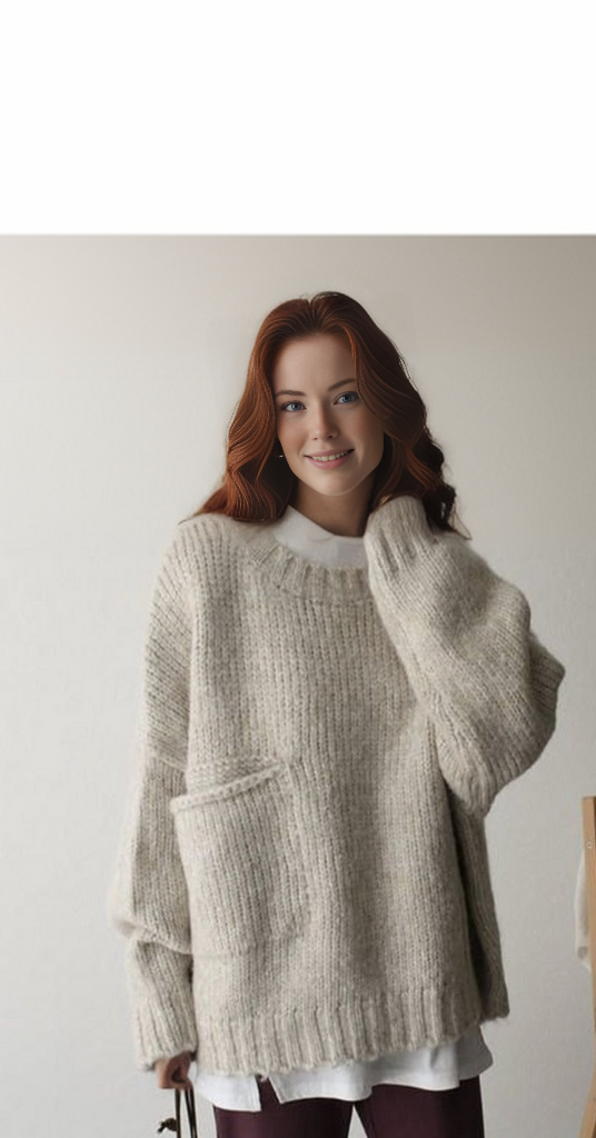 Winter warmth women's oversized sweater, soft knit and long sleeves for cozy casual chic.