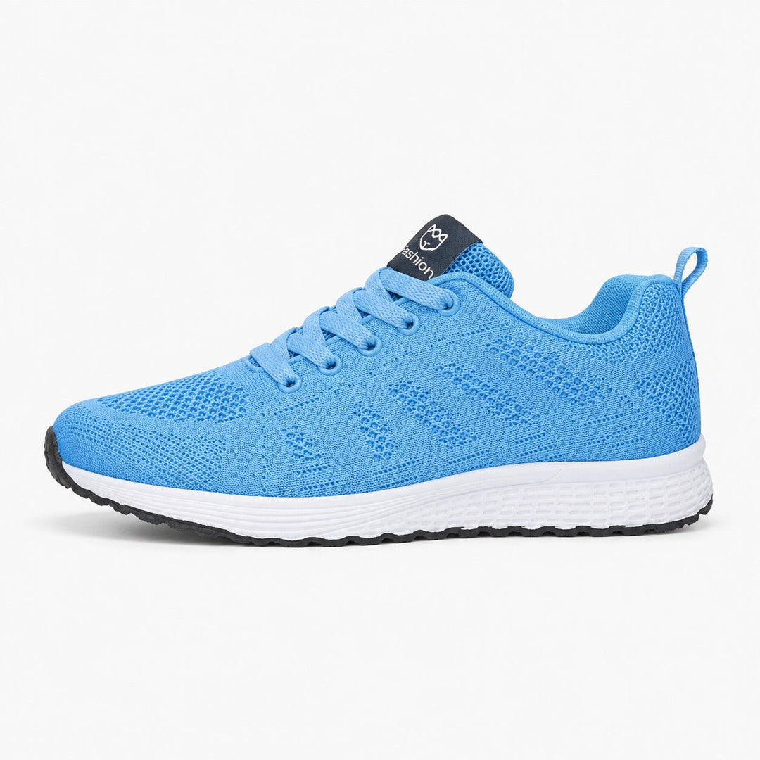 Durable, flexible sole of women's ultra-light walking shoes, designed for optimal comfort and grip.