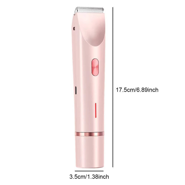 Quiet operation bikini trimmer for discreet hair removal.