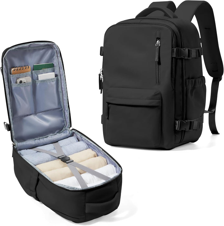 Work & travel multi-compartment laptop bag with a comfortable adjustable strap.