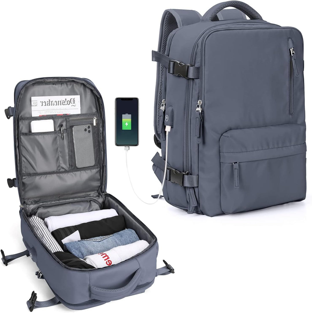 Laptop carry bag with adjustable shoulder strap, many compartments for all needs.