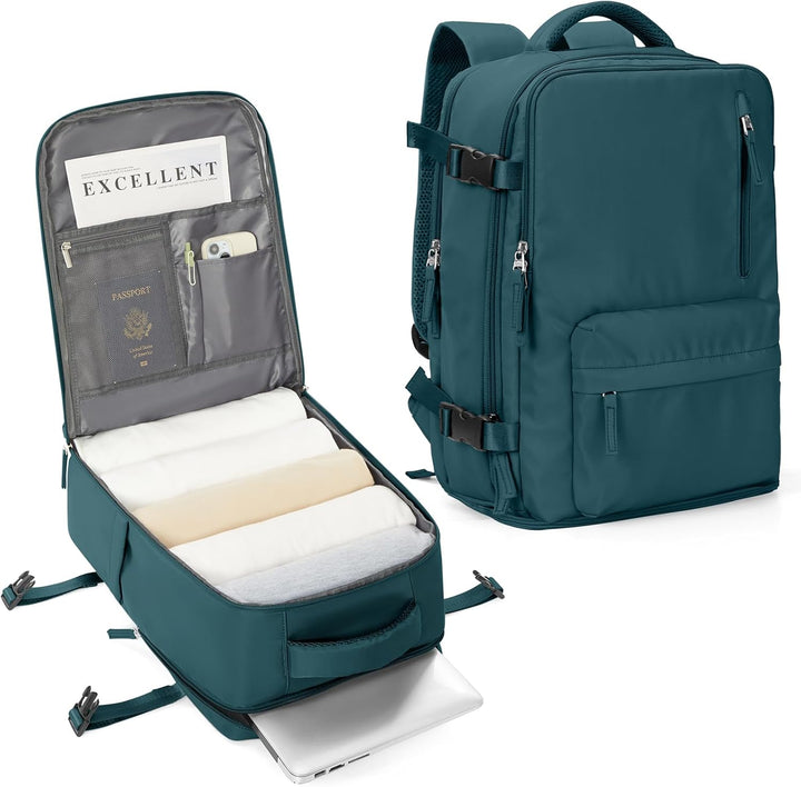 Commuter multi-compartment laptop bag, adjustable strap for ergonomic carry.