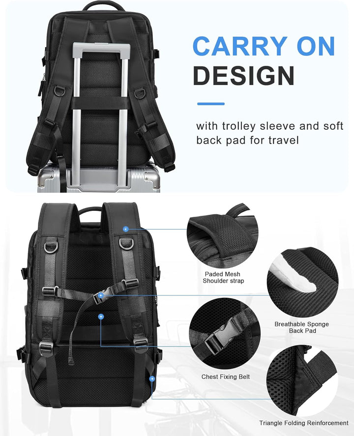 Adjustable shoulder strap laptop bag, multi-compartment for all your gear.