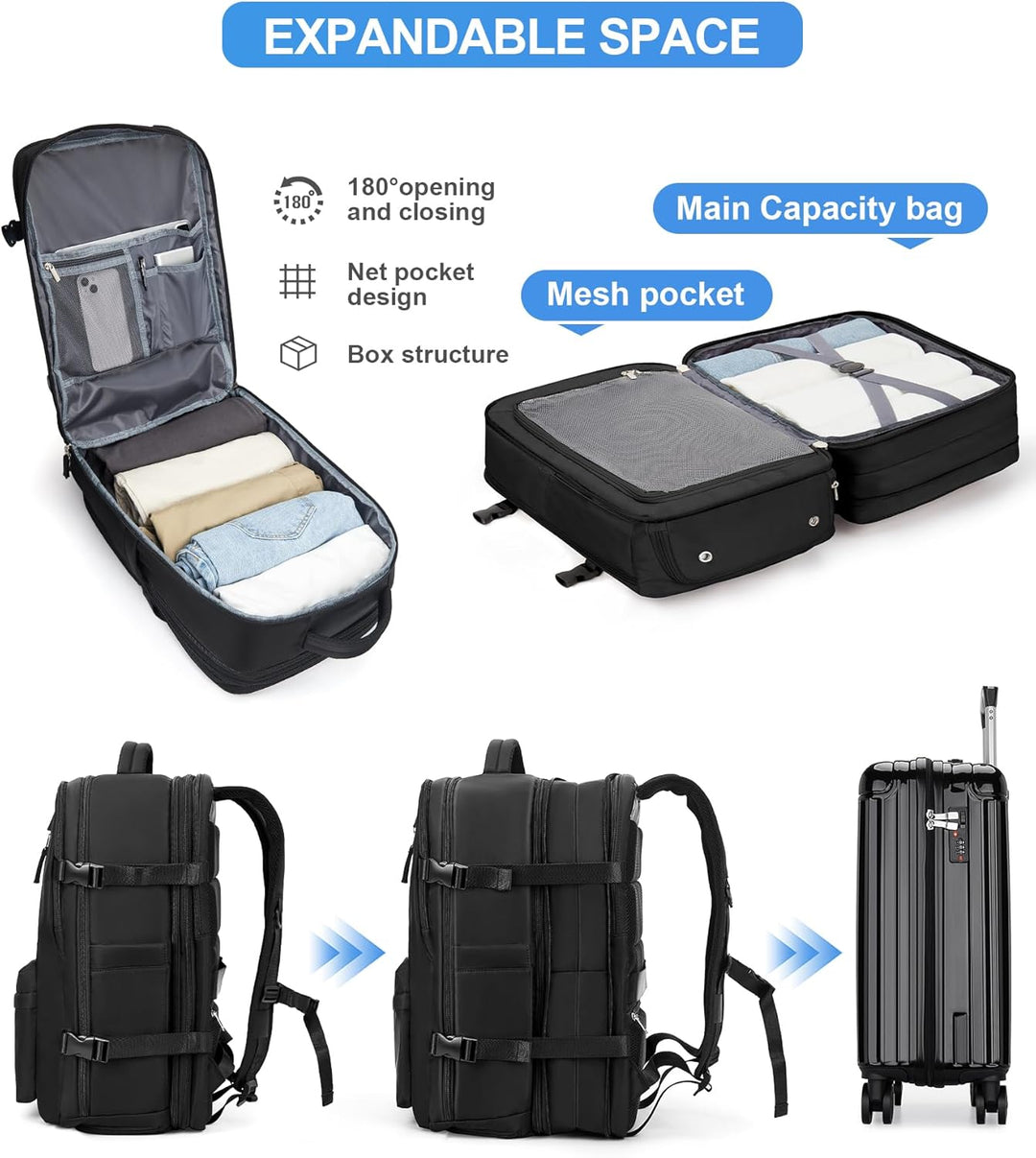 Travel-ready multi-compartment laptop bag, adjustable for your next adventure.