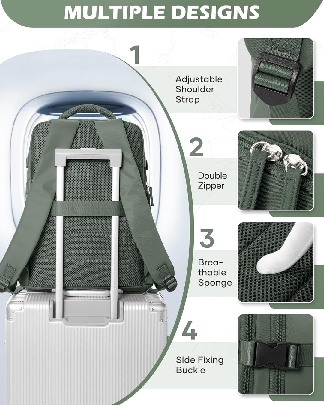 Commuter multi-compartment laptop bag, adjustable for comfortable, organized trips.