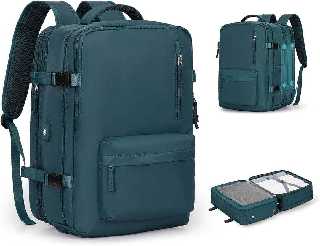 Laptop protection & versatile storage: multi-compartment bag with adjustable strap.