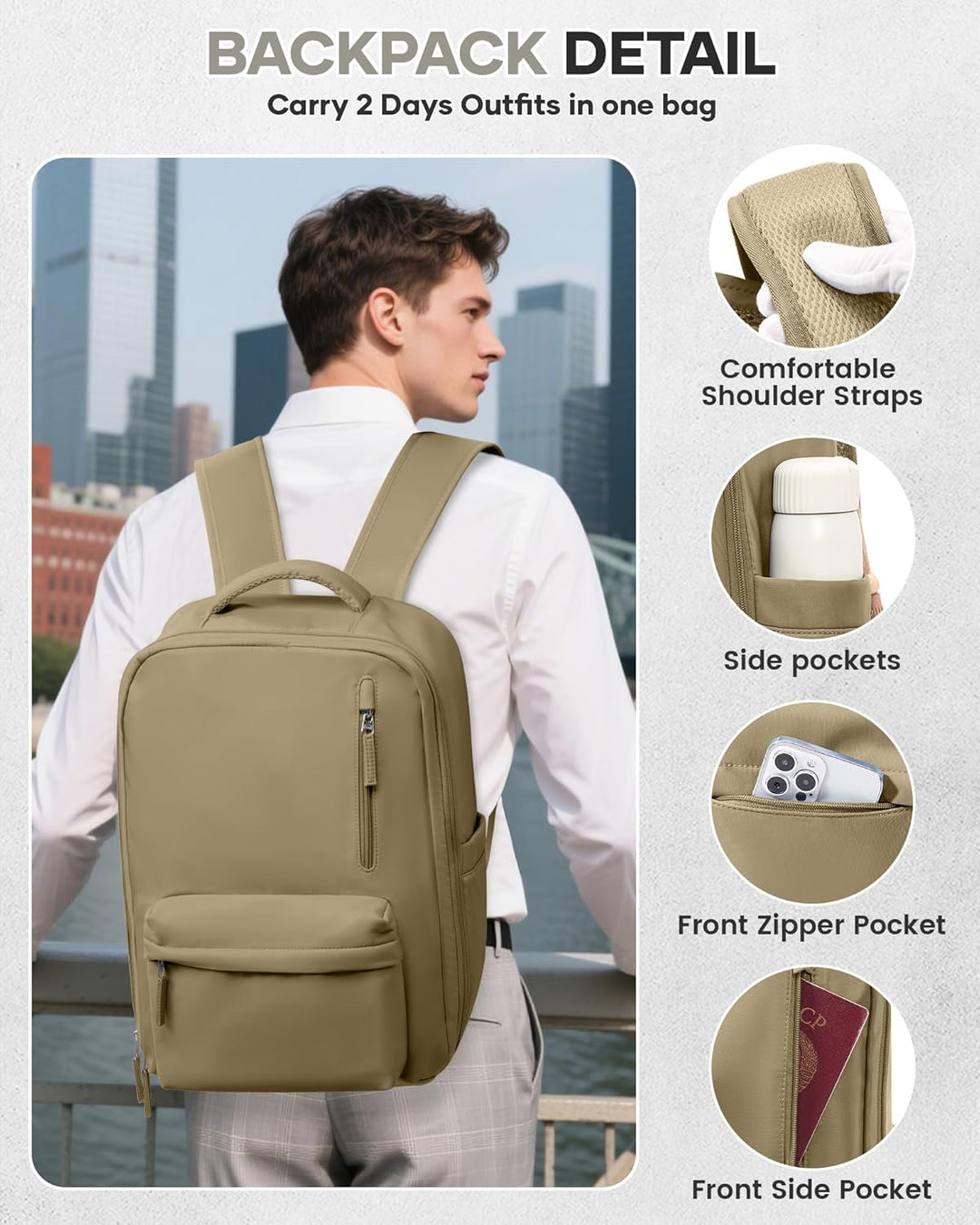 Commuter's ideal: multi-compartment laptop bag with adjustable shoulder strap.