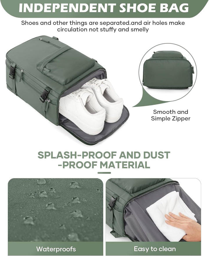 Unisex multi-compartment laptop carry bag, adjustable strap for versatile wear.