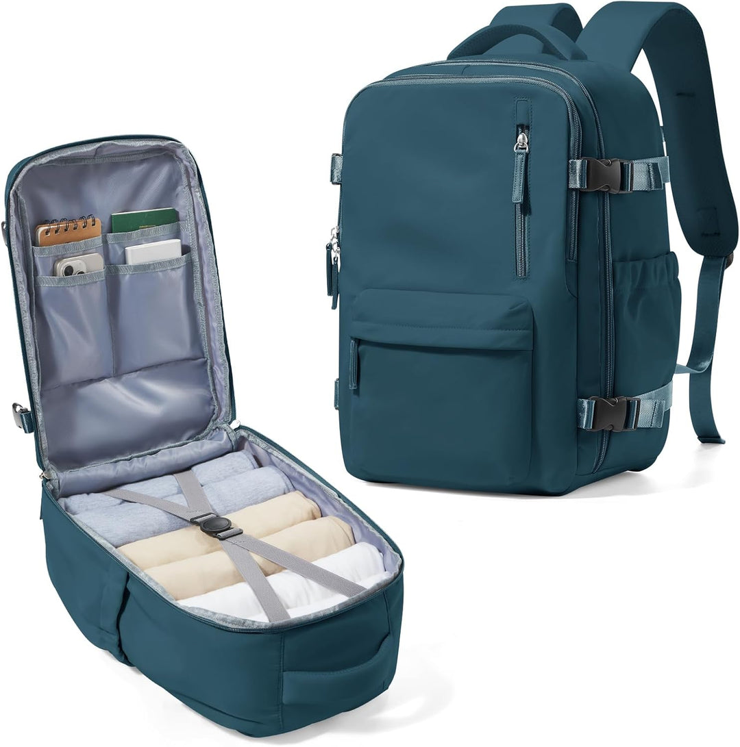 Student, work, travel: multi-compartment laptop bag with adjustable shoulder strap.